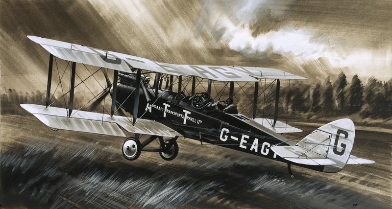 En De Havilland DH98 från Aircraft Transport  Travel Ltd. av Wilf (20th century) Hardy