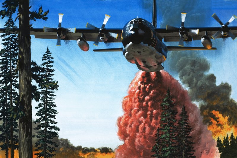 Bombning av en skogsbrand av Wilf (20th century) Hardy