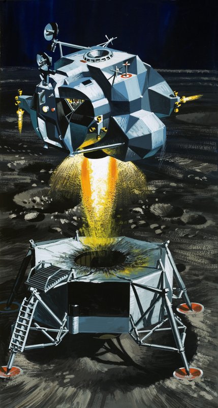 Hur månlandaren blir en raket som kan skjuta iväg astronauter från månens yta av Wilf (20th century) Hardy