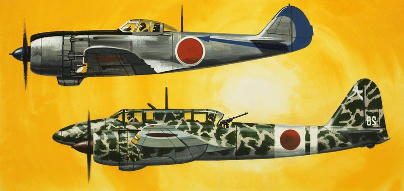 In i det blå: Japanska flygplan från andra världskriget av Wilf (20th century) Hardy
