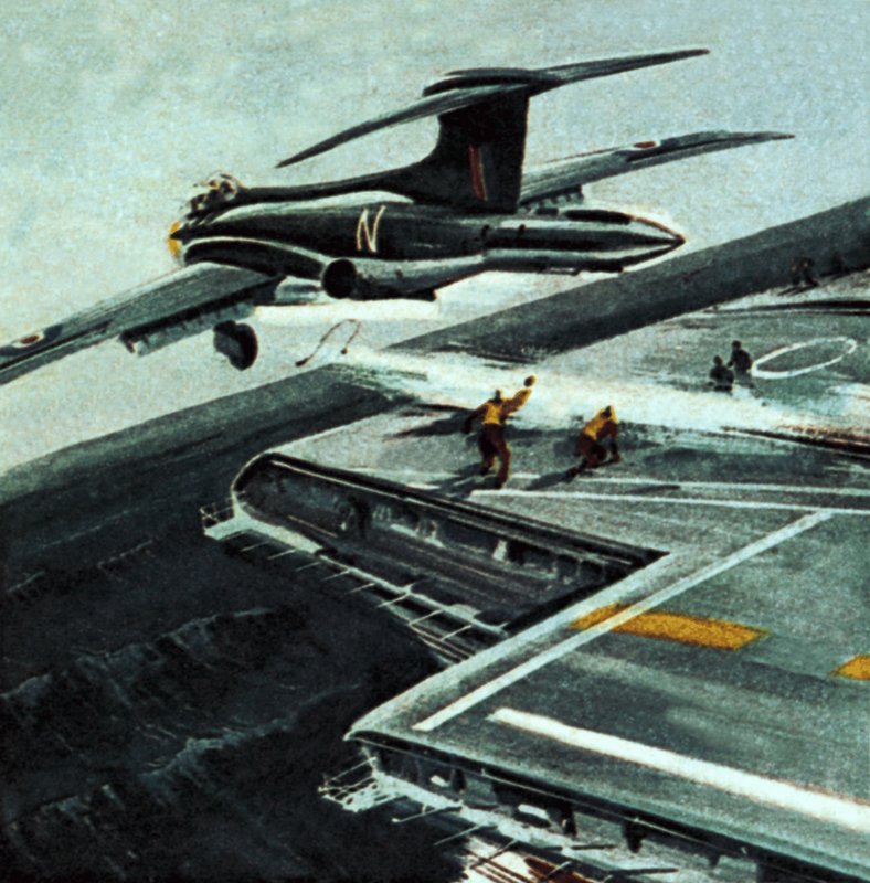 Jetplan och hangarfartyg av Wilf (20th century) Hardy