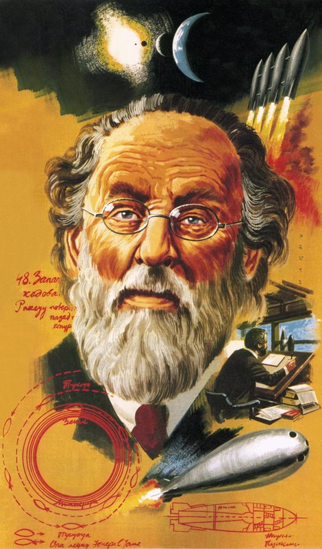 Människor och maskiner: Raketmannen: Konstantin Tsiolkovskij av Wilf (20th century) Hardy