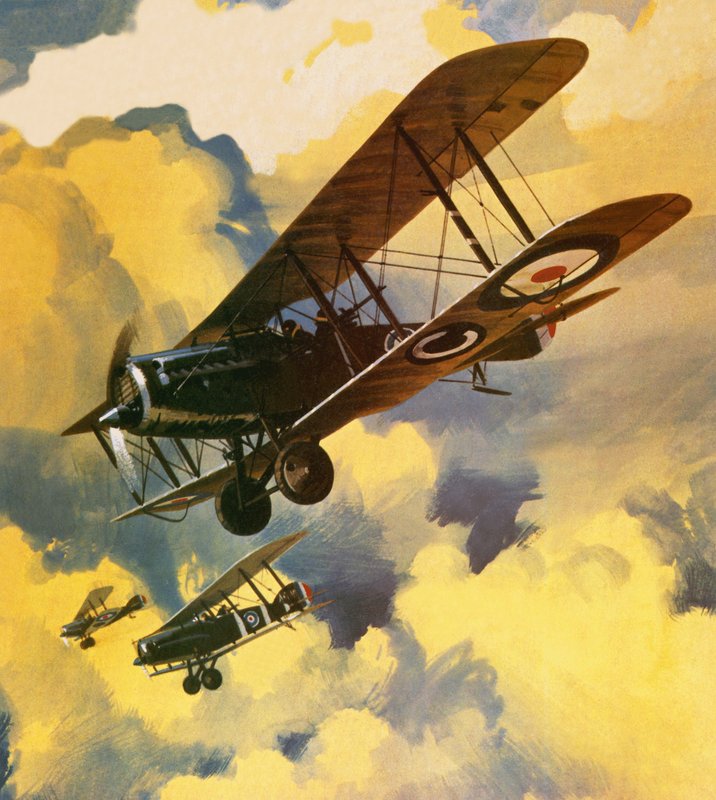 Män från Royal Flying Corps ute för att bekämpa hotet från den tyska flottan av Wilf (20th century) Hardy