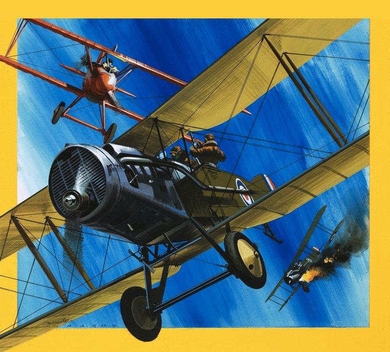 Flygplan från det förflutna: Bristol F2B jaktplan av Wilf (20th century) Hardy