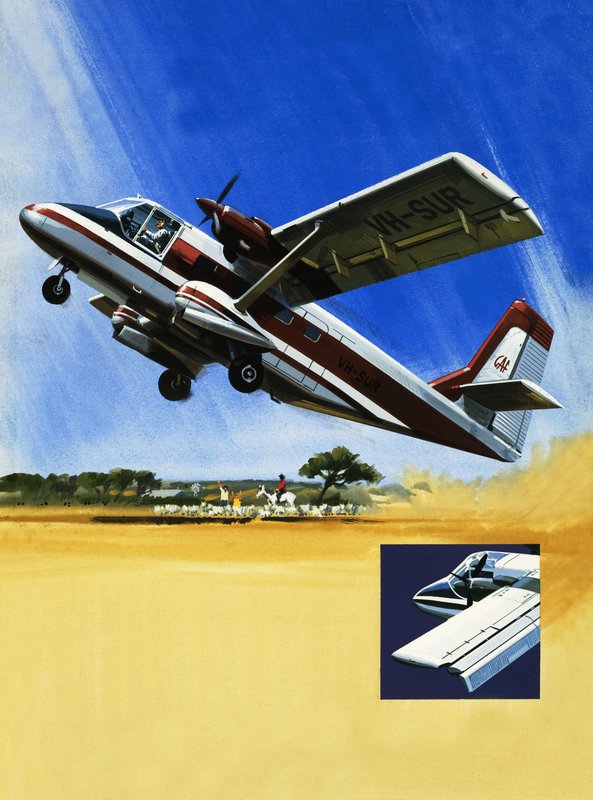 Tvåmotorigt Nomad-plan med kort startsträcka av Wilf (20th century) Hardy