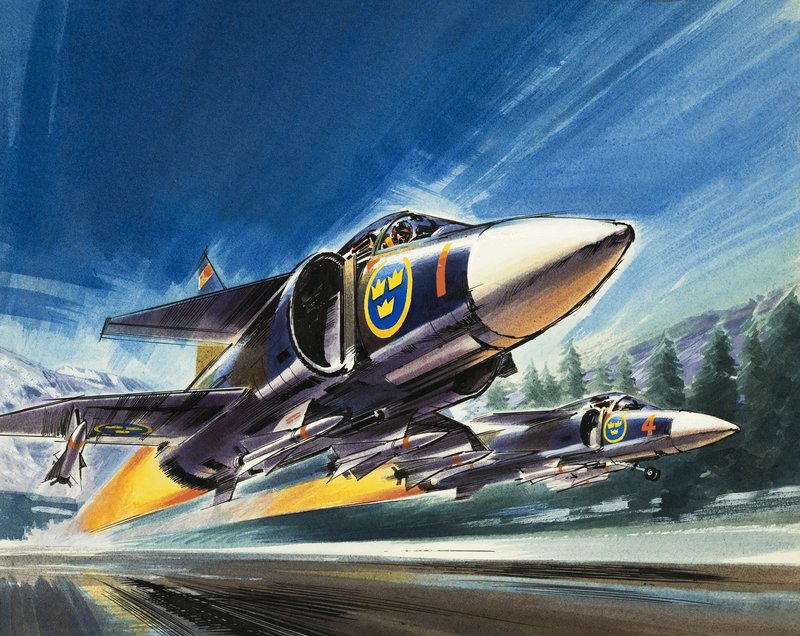 Oidentifierat jaktflygplan av Wilf (20th century) Hardy