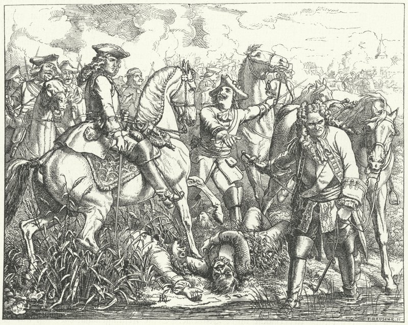 Tillfångatagandet av marskalk Tallard i slaget vid Blenheim, 1704 av Wilhelm Camphausen