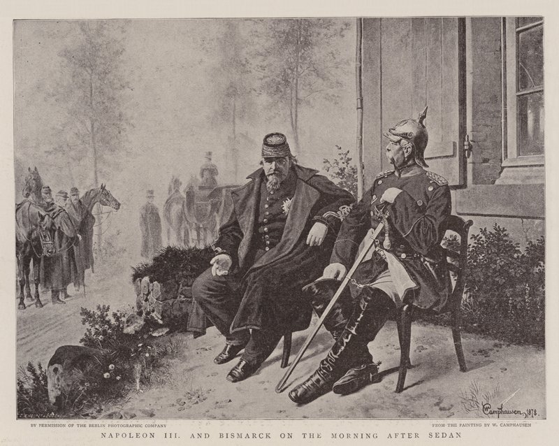 Napoleon III och Bismarck på morgonen efter Sedan av Wilhelm Camphausen