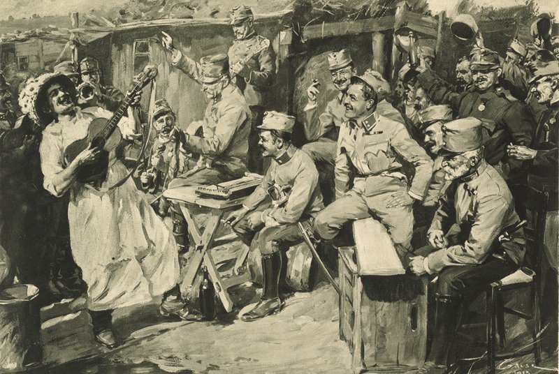 Wiener humor i ett läger av reservister i Karpaterna av Wilhelm Gause