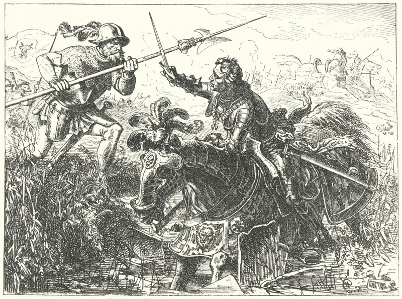 Karl den djärve, hertig av Bourgogne, död i slaget vid Nancy av Wilhelm Camphausen