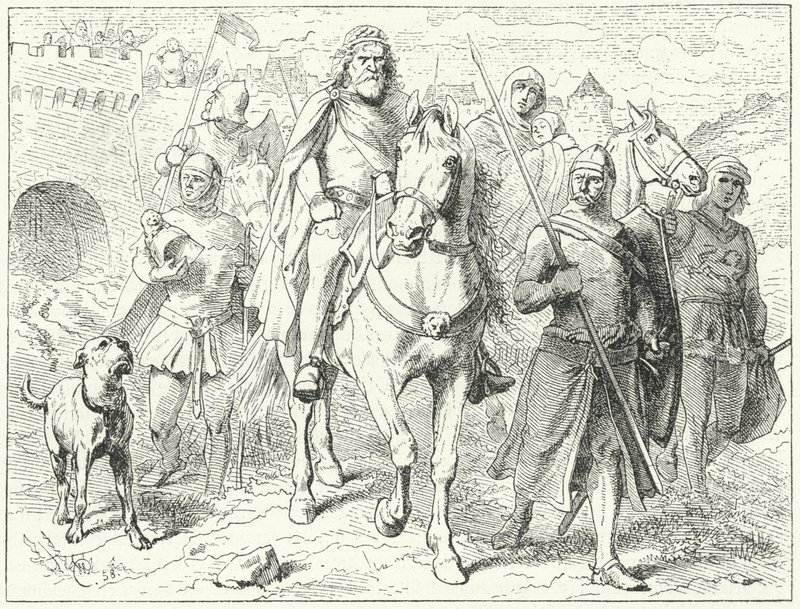 Henrik Lejonet, hertig av Sachsen, före Bardowiek av Wilhelm Camphausen