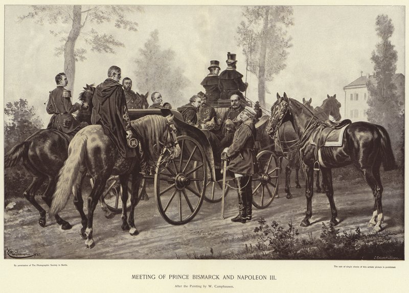 Möte mellan prins Bismarck och Napoleon III av Wilhelm Camphausen