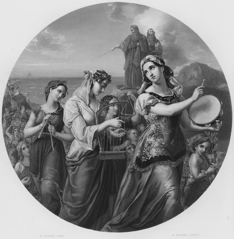 Miriam, från bilden i Kungliga Samlingen (gravyr) av Wilhelm Hensel