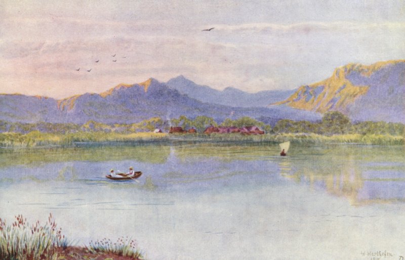 Vid Lakeside, med utsikt mot Constantia (färglitografi) av Wilhelm Westhofen