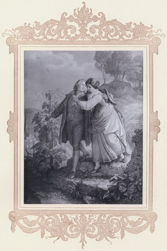 Hermann och Dorothea (litho) av Wilhelm von (after) Kaulbach