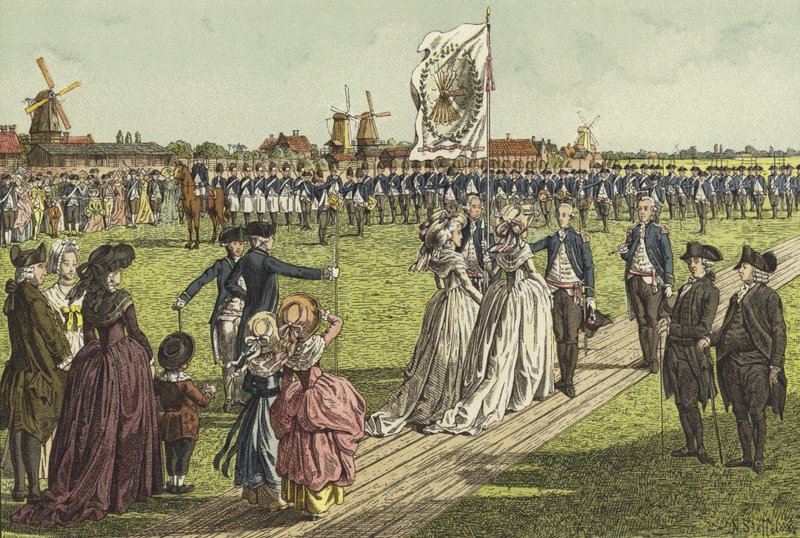 Ceremoni för en fanbärare, 1786 av Willem II Steelink