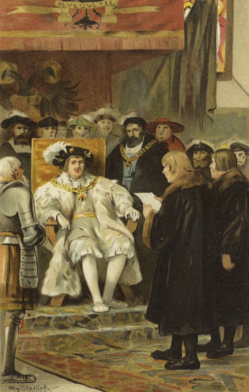 Invigning av Charles V, Groningen, Nederländerna, 1523 av Willem II Steelink