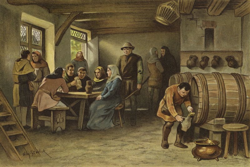 Scen i en holländsk taverna, 1300-tal av Willem II Steelink
