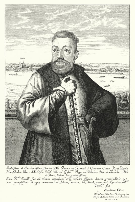 Adam Kazanowski, polsk-litauisk adelsman (gravyr) av Willem (c.1597 1660) Hondius