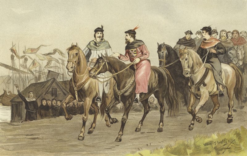 Floris V, greve av Holland, och Gijsbrecht IV av Amstel, 26 juli 1274 av Willem II Steelink