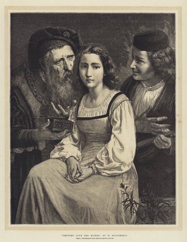 Mellan kärlek och rikedom av William Adolphe Bouguereau