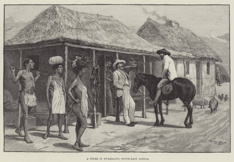 En butik i Swaziland, sydöstra Afrika av William Barnes Wollen