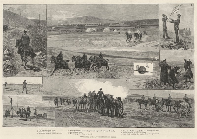 Artilleriläger i Okehampton, Devon av William Barnes Wollen