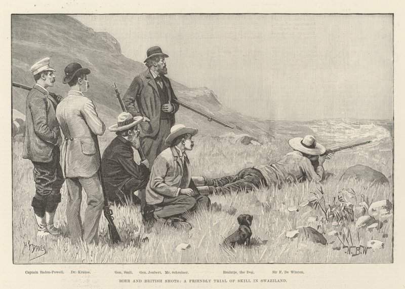 Boer- och brittiska skott, en vänskaplig provning av skicklighet i Swaziland av William Barnes Wollen