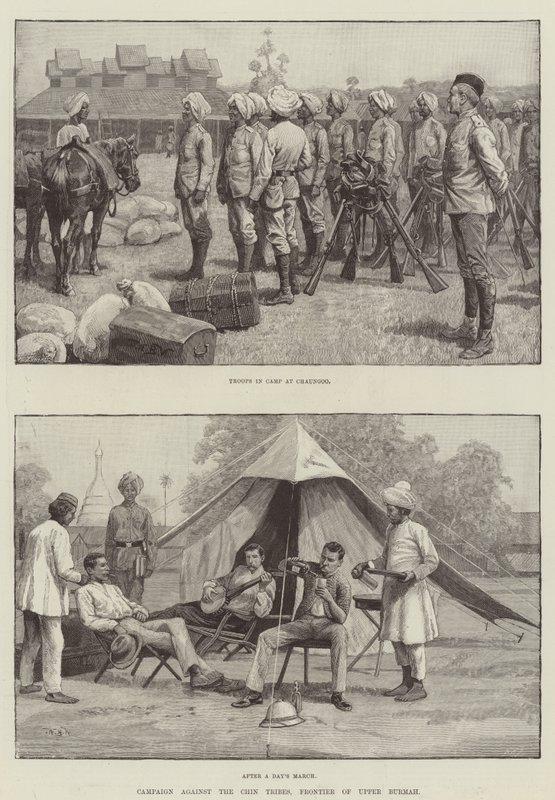 Kampanj mot Chin-stammarna, Frontier of Upper Burmah av William Barnes Wollen