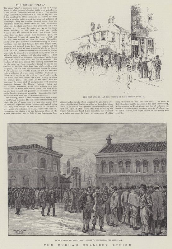 Strejken i Durhams kolgruvor av William Barnes Wollen