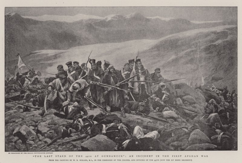 The Last Stand of the 44th at Gundamuck, en incident i det första afghanska kriget av William Barnes Wollen