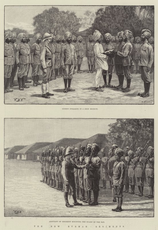 De nya regementena i Burma av William Barnes Wollen