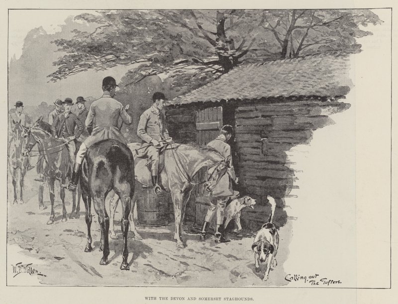 Med Devon and Somerset Staghounds av William Barnes Wollen