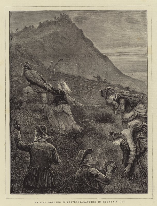 Maj-dag morgon i Skottland, bada i Mountain Dew av William Bazett Murray