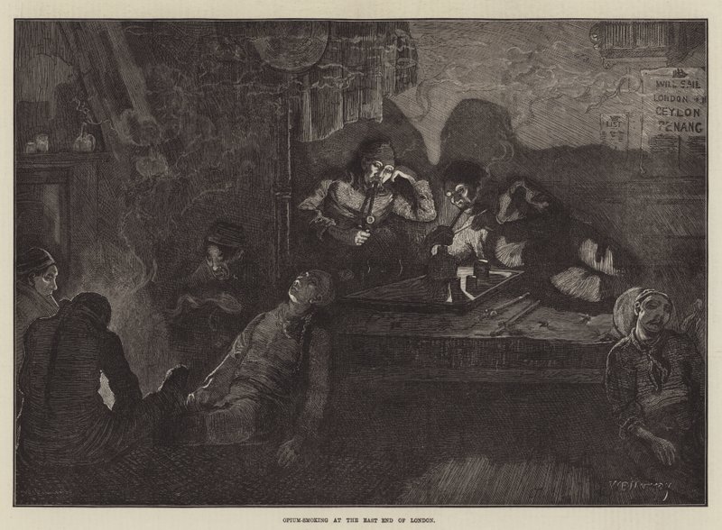 Opiumrökning i Londons East End av William Bazett Murray