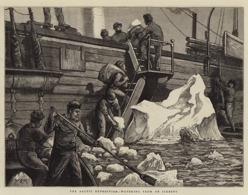 Den arktiska expeditionen, vatten från ett isberg av William Bazett Murray