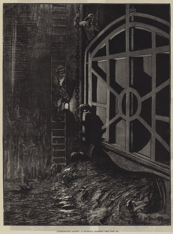 Underground London, en penstockkammare av William Bazett Murray