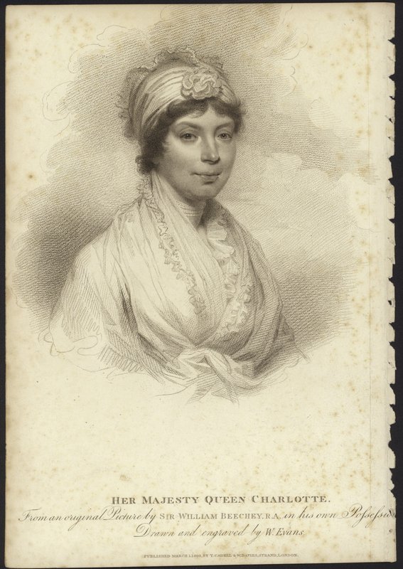 Picha ya Malkia Charlotte swed av William Beechey