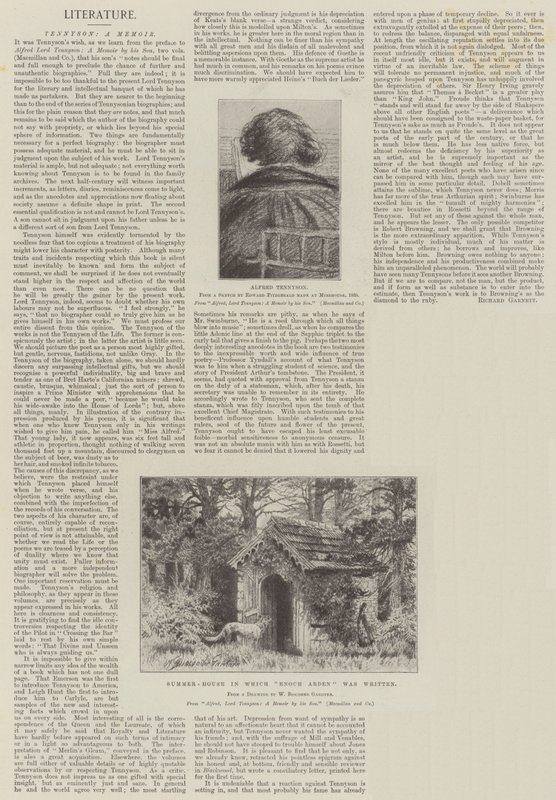 Tennyson, en memoarbok av William Biscombe Gardner