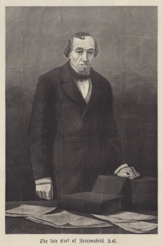 Den framlidne earlen av Beaconsfield, KG av William Biscombe Gardner