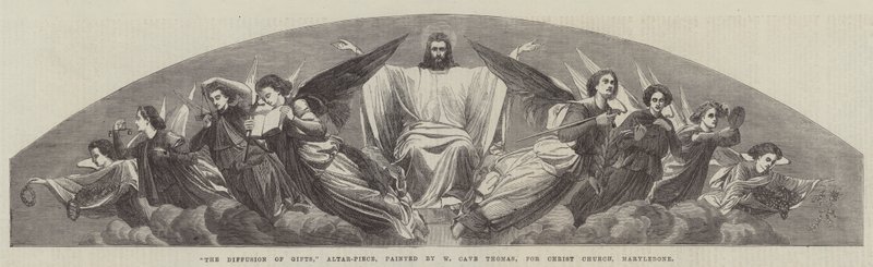 The Diffusion of Gifts, Altar-Piece, for Christ Church, Marylebone av William Cave Thomas