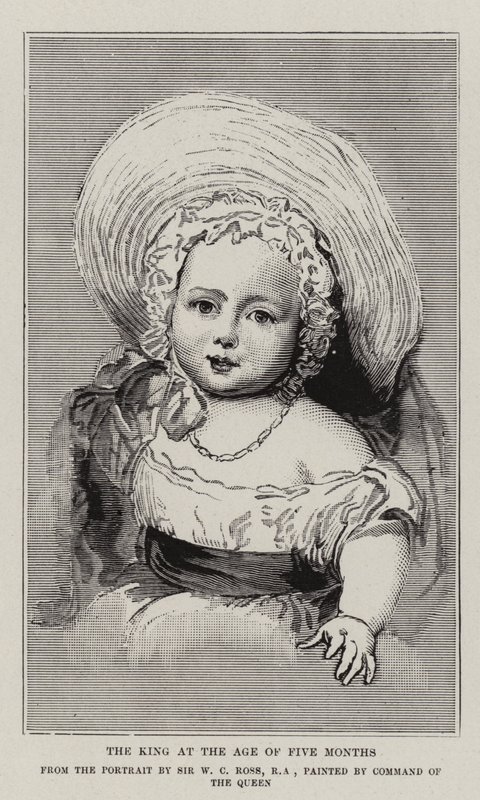 Kungen vid fem månaders ålder av William Charles Ross