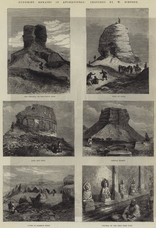 Buddhistiska kvarlevor i Afghanistan av William Crimea Simpson