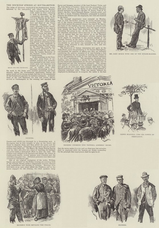 Hamnarbetarnas strejk i Southampton av William Douglas Almond