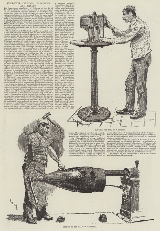 Woolwich Arsenal, torpeder och granater av William Douglas Almond