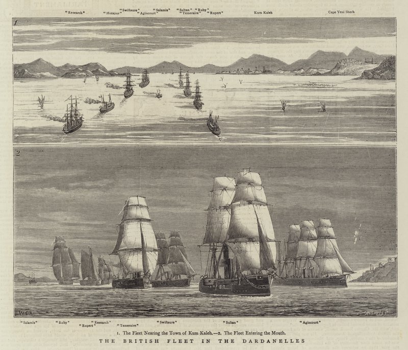 Den brittiska flottan i Dardanellerna av William Edward Atkins