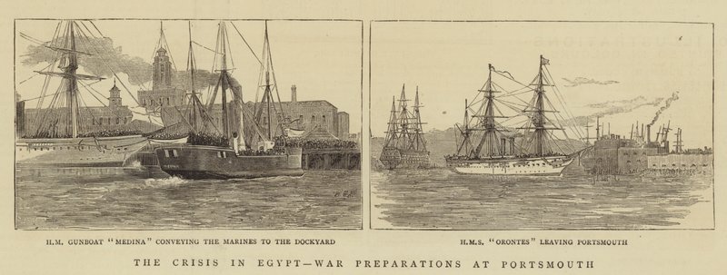 Krisen i Egypten, krigsförberedelser i Portsmouth av William Edward Atkins