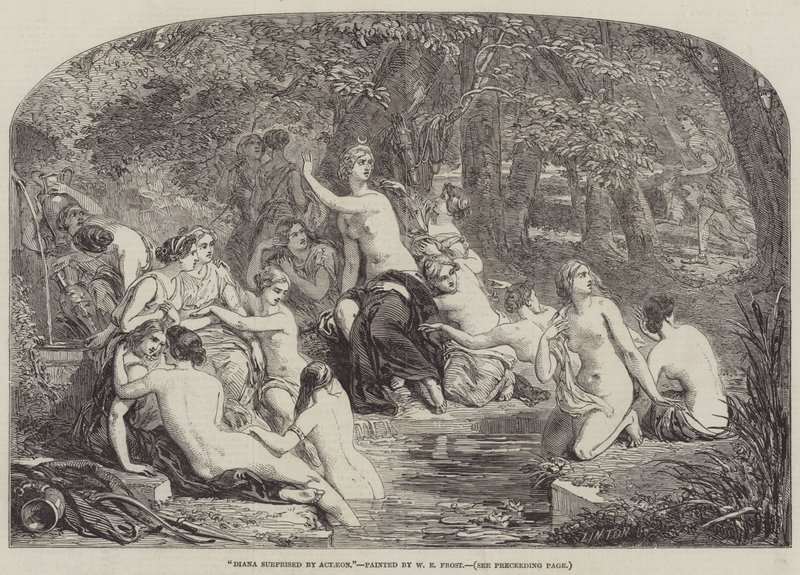 Diana överraskas av Actaeon av William Edward Frost