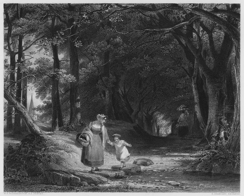 Stepping Stones, från bilden i Vernon Gallery av William Frederick Witherington