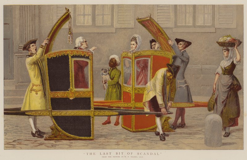 Den sista biten av skandal (chromolitho) av William Frederick Yeames